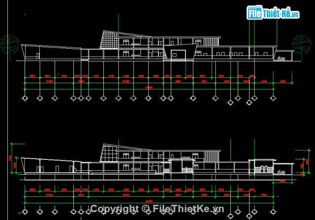 File cad,File cad thiết kế,trường mẫu giáo